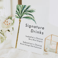 Palm Tree Destination Wedding Signature Drinks