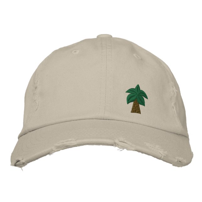 Palm Tree Distressed Cap (Front)