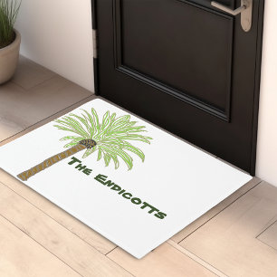 Palm Tree Drawing Doormat