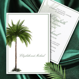 Palm Tree Elegant Wedding Modern Chic Rehearsal Invitation