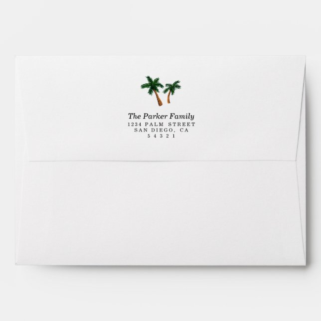 Palm Tree Envelope (Back (Top Flap))