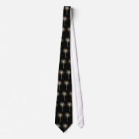 Palm tree fireworks mens' tie