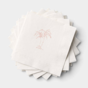 Palm Tree Foil Stamped Napkins