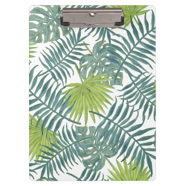 Palm Tree Fronds Painting Hawaiian Clipboard (Front)