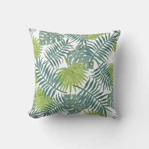 Palm Tree Fronds Painting Hawaiian Cushion