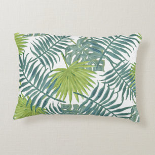 Palm Tree Fronds Painting Hawaiian Decorative Cushion