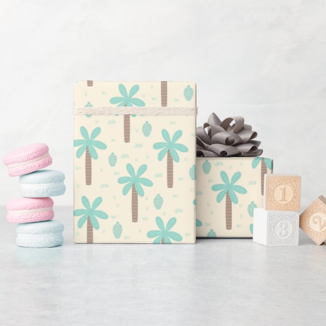 Palm Tree Grove Wrapping Paper (Baby Shower)