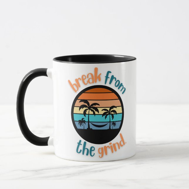 Palm Tree Hammock Coffee Mug (Left)