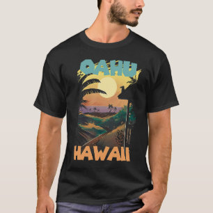 Palm tree Hawaii Oahu Vacation Beach Ocean T-Shirt