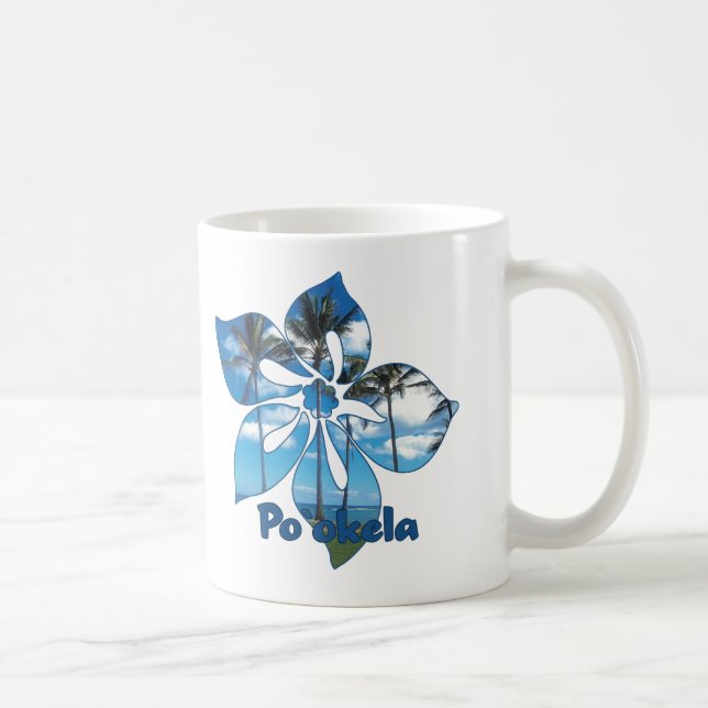"Palm Tree Hibiscus" Mug (Right)