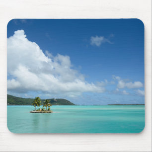 Palm tree in Bora Bora lagoon mousepad