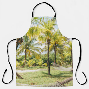 Palm tree in the morning apron