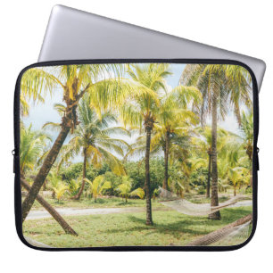 Palm tree in the morning laptop sleeve
