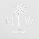 Palm Tree Initial Couple Wedding Monogram Date #5