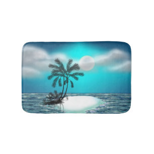 Palm Tree Island Bath Mat