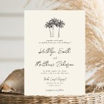 Palm Tree Ivory Minimalist Destination Wedding Invitation<br><div class="desc">Palm Tree Ivory Minimalist Destination Wedding Invitation Card. Celebrate your special day with this elegant and beautiful wedding invitation card to beautify your special occasion. All the texts are pre-arranged for you to personalise easily and quickly with your own details. If you need further customisation or matching items, please email...</div>