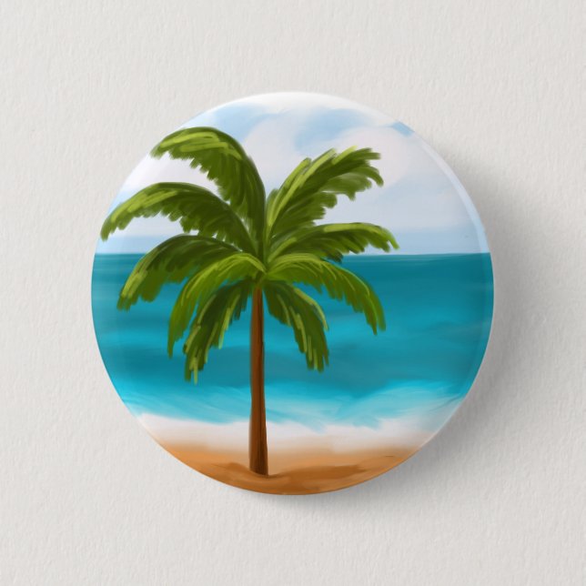 Palm Tree.jpg 6 Cm Round Badge (Front)