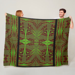 Palm Tree Leaves 5 Fleece Blanket