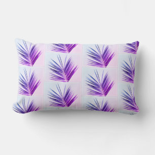 Palm Tree Leaves Brunch Purple Cushion
