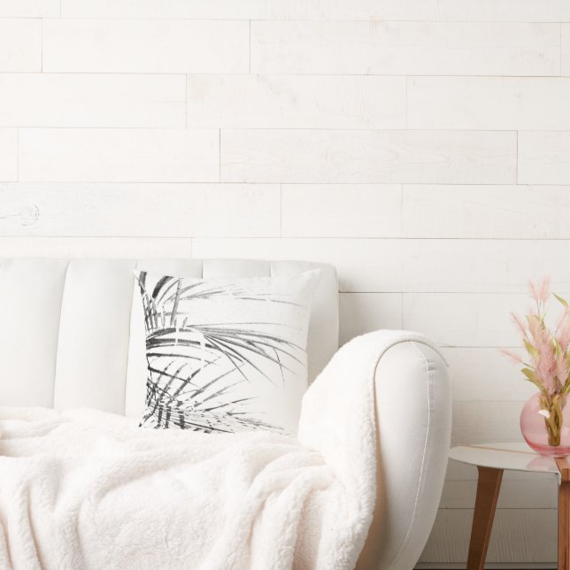 Palm Tree Leaves Minimalism Sketch Cushion (Couch)
