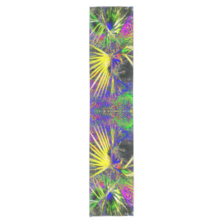 Palm tree leaves pattern colourful design short table runner
