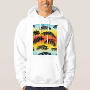 Palm tree leaves: seamless pattern. hoodie