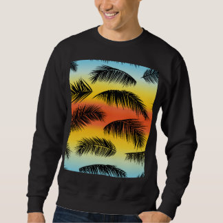 Palm tree leaves: seamless pattern. sweatshirt