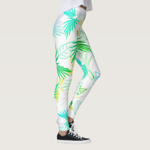 Palm Tree Leaves Tropical Pattern Leggings