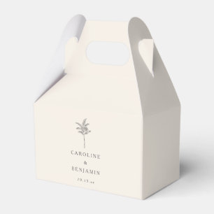 Palm Tree Line Art Custom Destination Wedding Favour Box