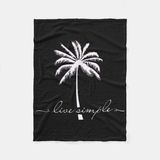Palm Tree Live Simple Summer Vacation  Fleece Blanket (Front)
