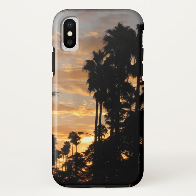 Palm Tree Los Angeles Sunset iPhone Case (Back)