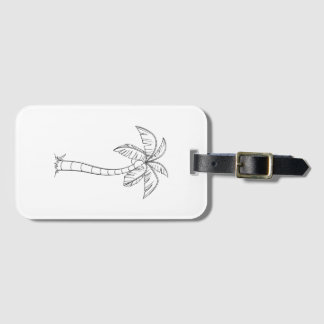 Palm tree luggage tag