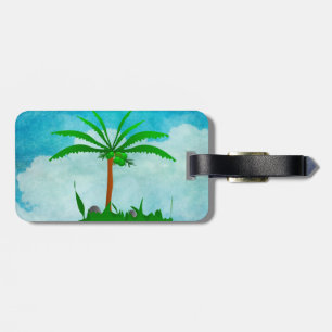 Palm Tree Luggage Tag