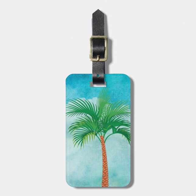 Palm Tree Luggage Tag (Front Vertical)