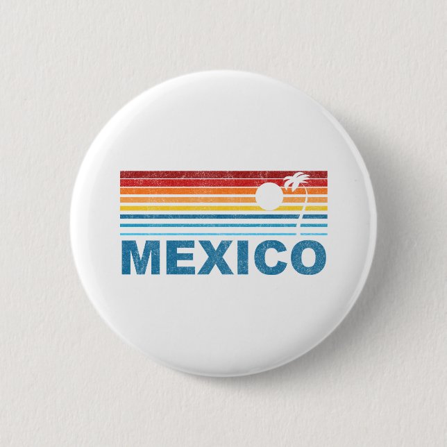 Palm Tree Mexico 6 Cm Round Badge (Front)