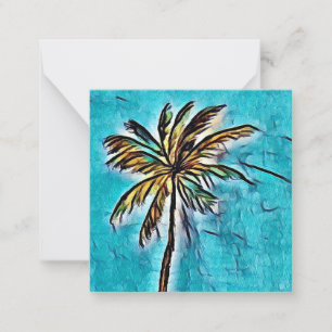 Palm tree mini notecard 2.5"
