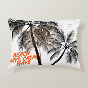 Palm Tree Motivation Art – Fully Customizable Decorative Cushion