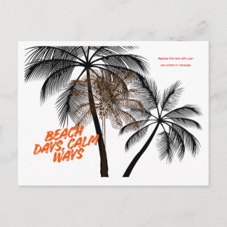 Palm Tree Motivation Art – Fully Customizable Holiday Postcard