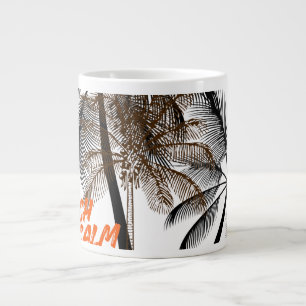 Palm Tree Motivation Art – Fully Customizable Large Coffee Mug