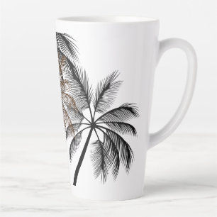 Palm Tree Motivation Art – Fully Customizable Latte Mug