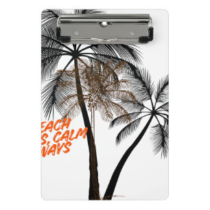 Palm Tree Motivation Art – Fully Customizable Mini Clipboard