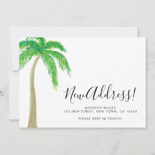 Palm Tree New Address Moving  Announcement