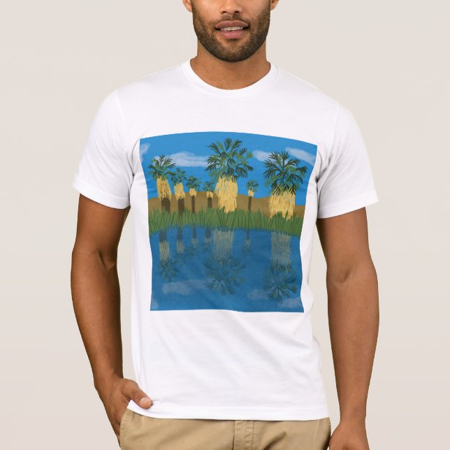Palm Tree Oasis California Coachella Valley Desert T-Shirt (Front)