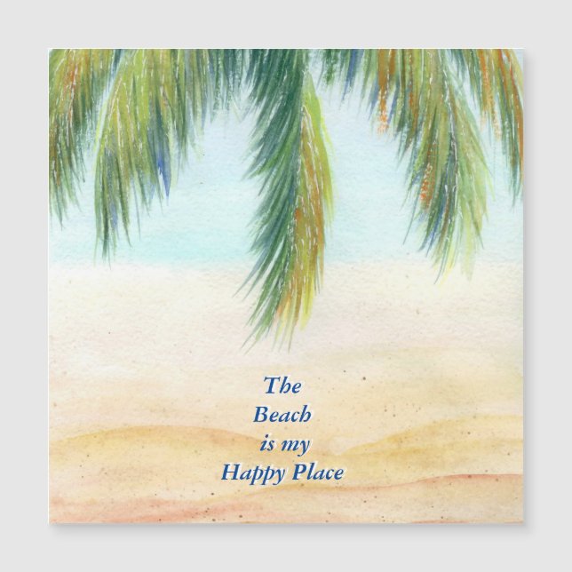 Palm tree on a sunny day on the beach (Front)