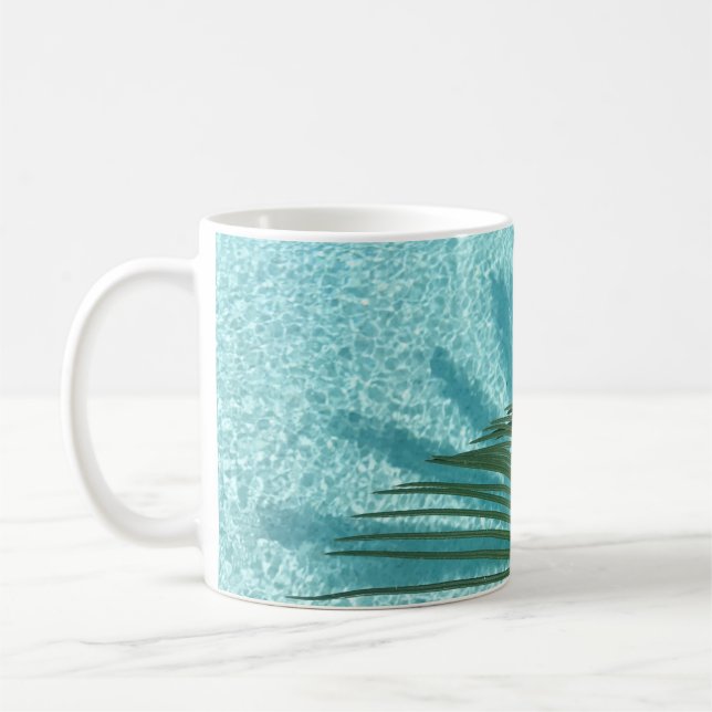 palm tree over the water coffee mug (Left)