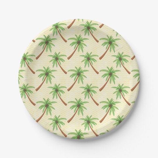 Palm Tree Paper Plate