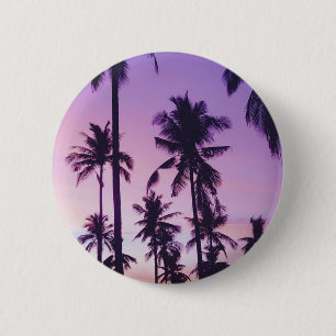 Palm tree pattern 6 cm round badge
