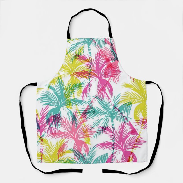 Palm tree pattern apron (Front)
