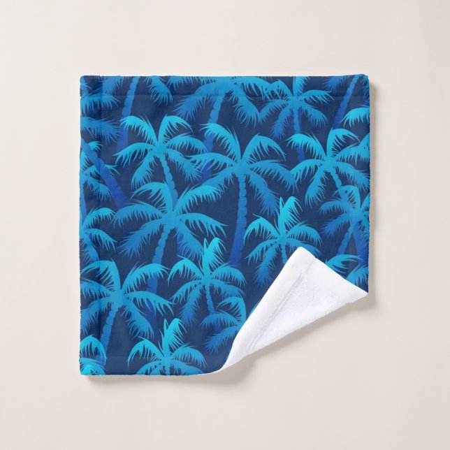 Palm tree pattern bath towel set (Wash Cloth)
