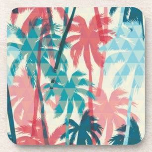Palm tree pattern coaster